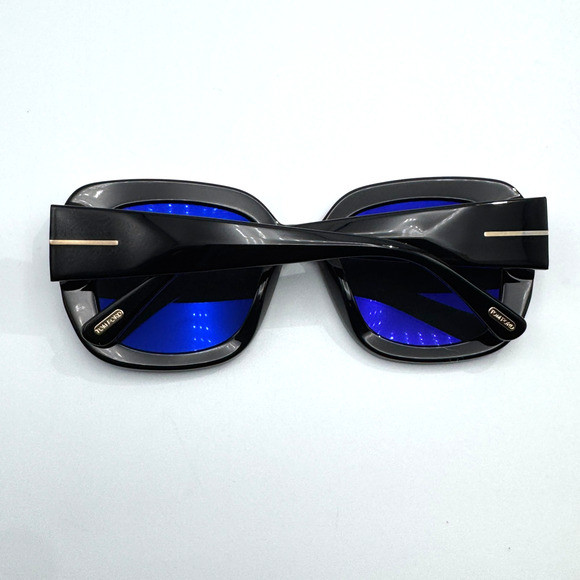 Tom Ford Sunglasses Carla-02 TF1220 01D Black Butterfly Gray Polarized Lens 52mm